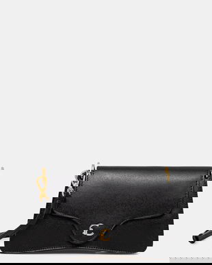 Coccinelle poșetă de piele culoarea negru, E5.SSK.27.01.01