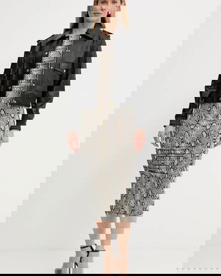 MICHAEL Michael Kors rochie culoarea bej, midi, mulată, MT58319HMC