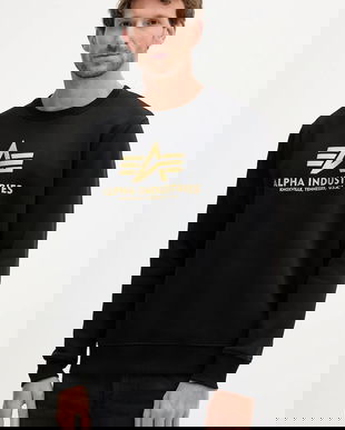 Alpha Industries bluză culoarea negru, cu imprimeu, 146311.365