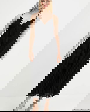 MICHAEL Michael Kors rochie culoarea negru, maxi, evazați, MT583407R3