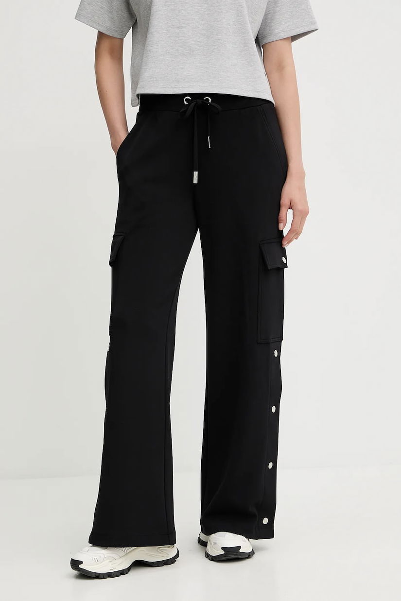 MICHAEL Michael Kors pantaloni culoarea negru, fason cargo, high waist, MT530VOE45