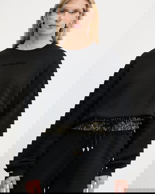 Just Cavalli hanorac de bumbac culoarea negru, uni, 79PAIE20 CF100