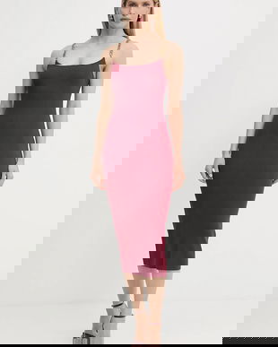 MICHAEL Michael Kors rochie culoarea bordo, midi, mulată, MT5831M33D