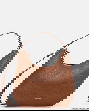 Coccinelle poșetă de piele REBEKKA culoarea maro, E1.T95.13.02.01