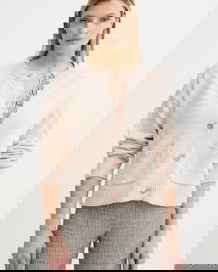 PS Paul Smith cardigan din lână culoarea bej, W2R-585N-T31330