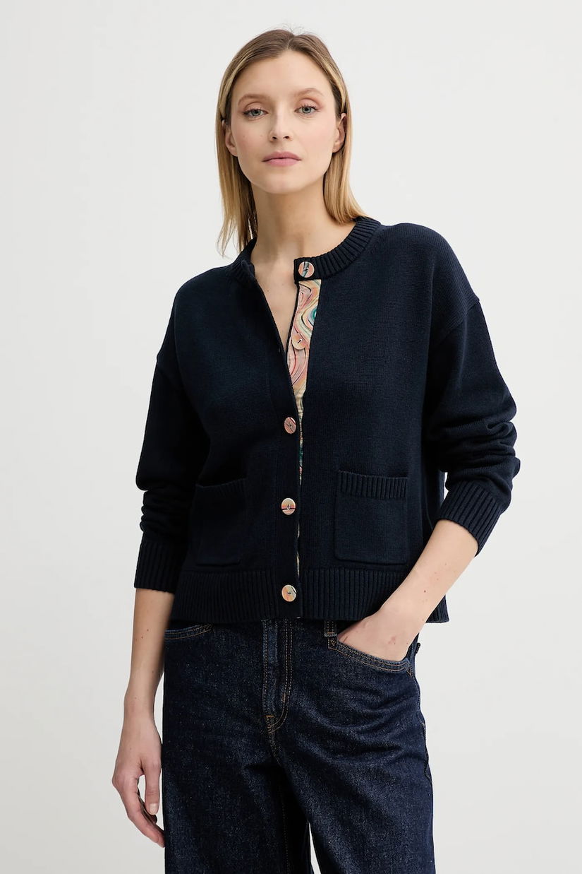 PS Paul Smith cardigan din lână culoarea bleumarin, W2R-585N-T31330