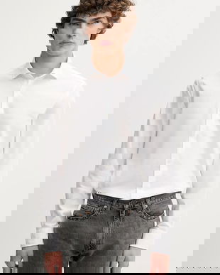 Marc O'Polo cămașă culoarea alb, cu guler clasic, regular, 526720742256