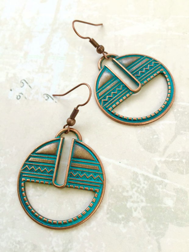 Cercei Boho cupru