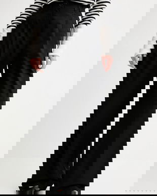 Marc O'Polo pantaloni culoarea negru, lat, high waist, 506034110105