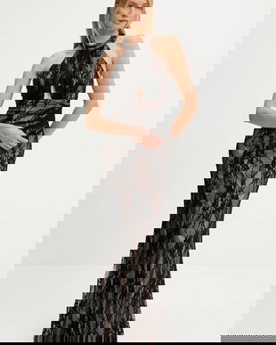 Answear Lab rochie culoarea negru, maxi, evazati