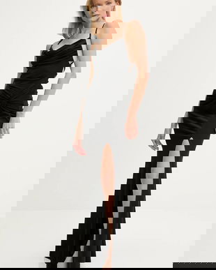 Answear Lab rochie culoarea negru, maxi, mulata