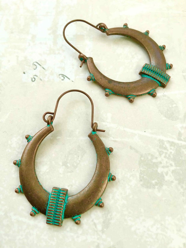 cercei vintage cupru