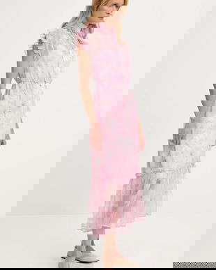 Answear Lab rochie culoarea roz, maxi, evazati