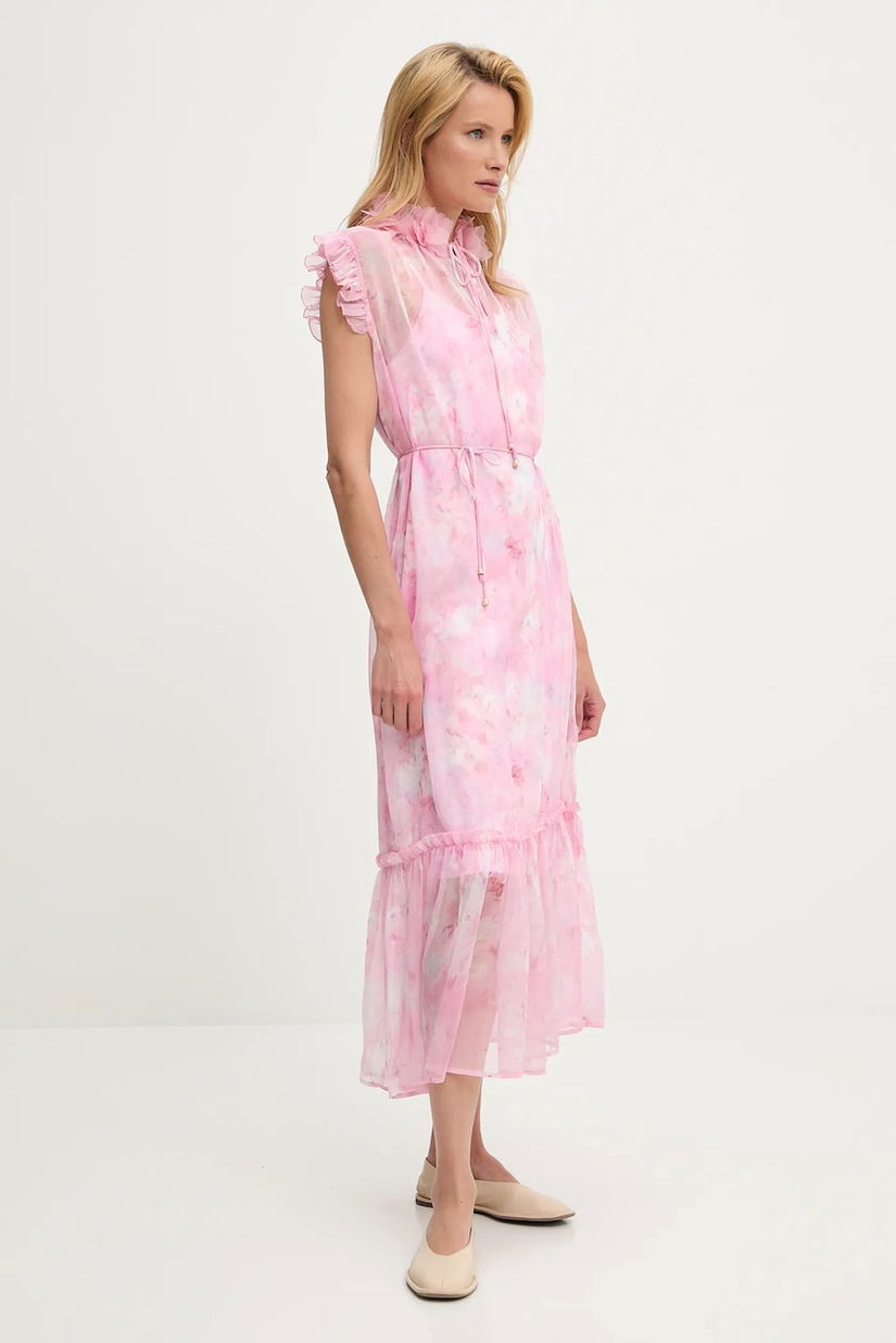 Answear Lab rochie culoarea roz, maxi, evazati