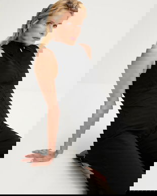 Answear Lab salopeta jeans culoarea negru