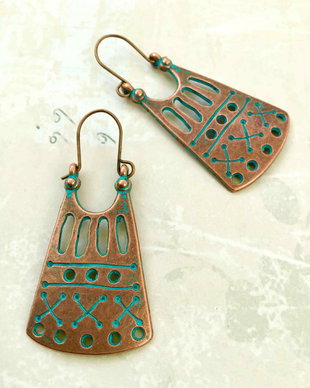 cercei vintage cupru