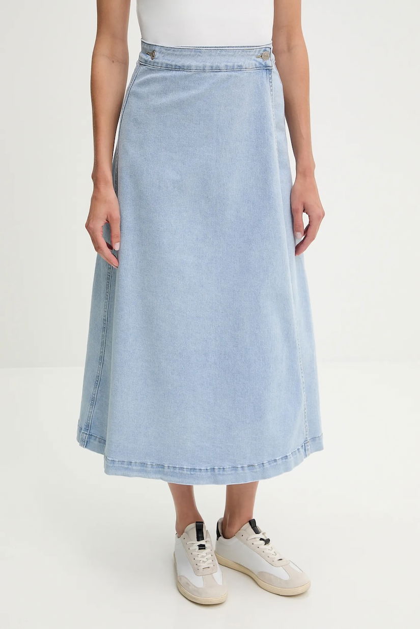 Answear Lab fusta jeans midi, evazati