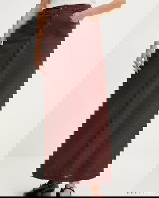 Answear Lab fusta de in culoarea maro, maxi, drept