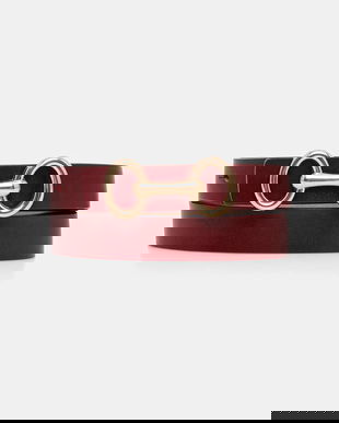 Answear Lab curea de piele culoarea bordo