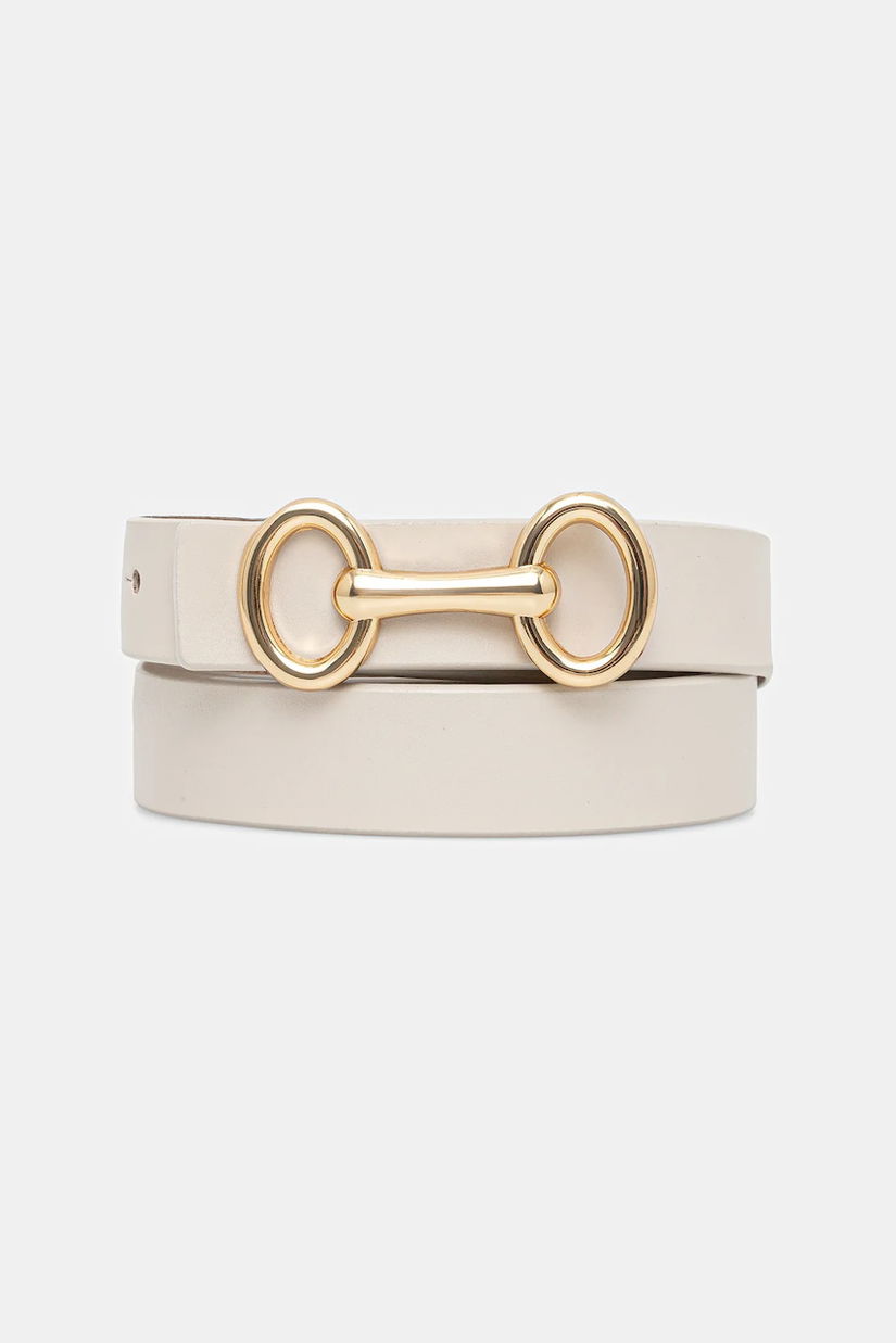 Answear Lab curea de piele culoarea bej