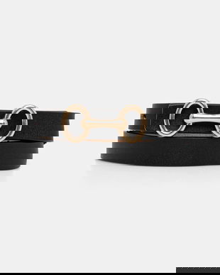 Answear Lab curea de piele culoarea negru