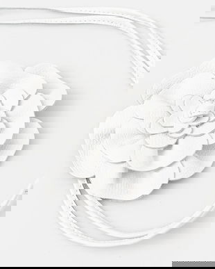 Answear Lab curea de piele culoarea alb