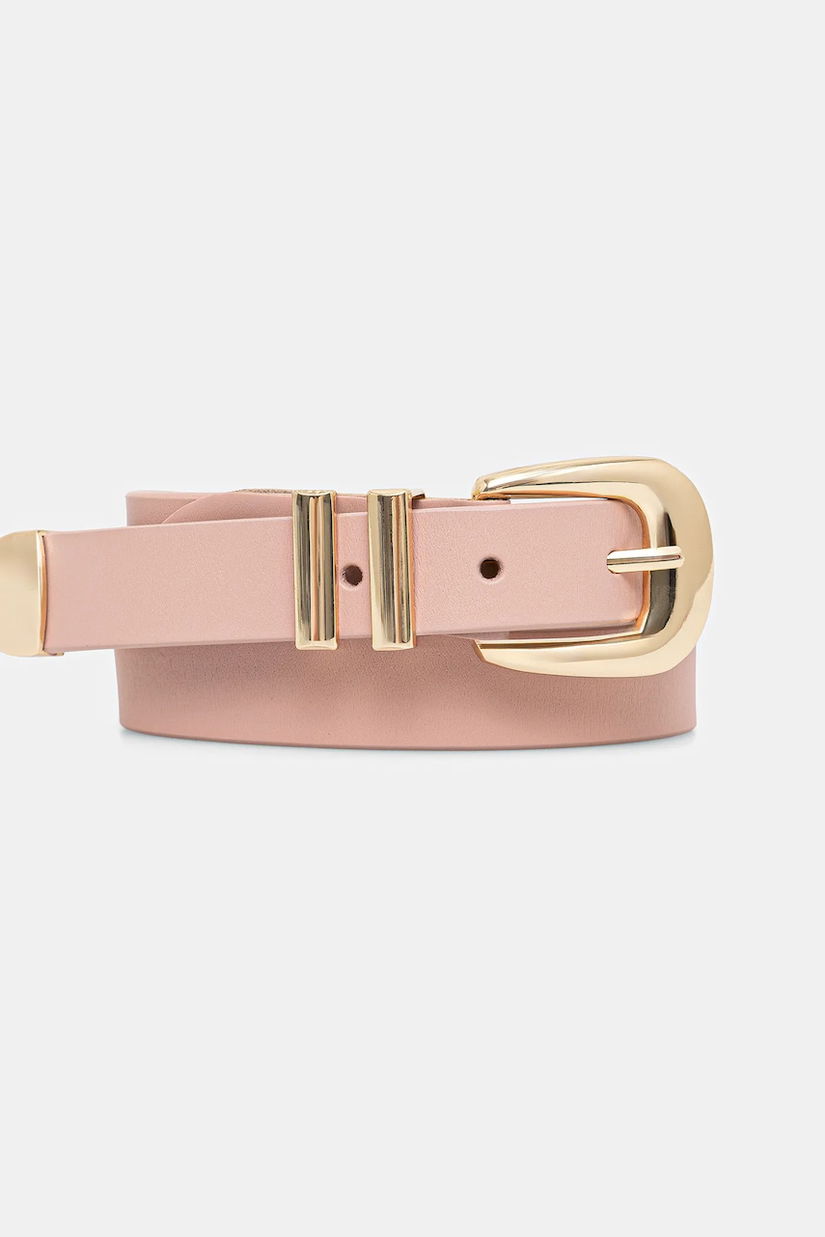 Answear Lab curea de piele culoarea roz
