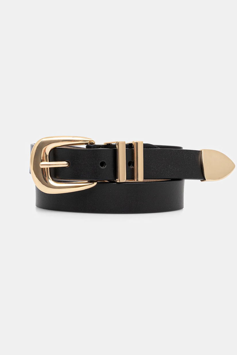Answear Lab curea de piele culoarea negru