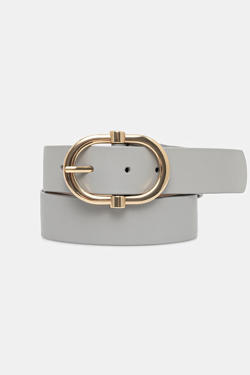 Answear Lab curea de piele culoarea gri
