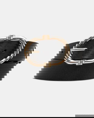 Answear Lab curea de piele culoarea negru