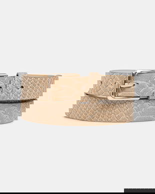 Answear Lab curea de piele culoarea bej