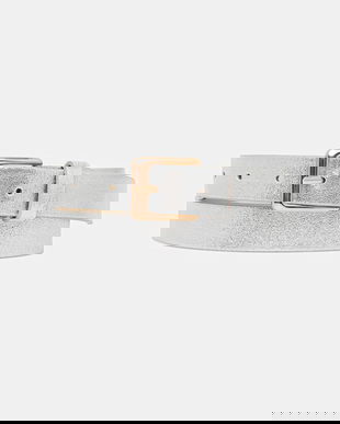 Answear Lab curea de piele culoarea argintiu