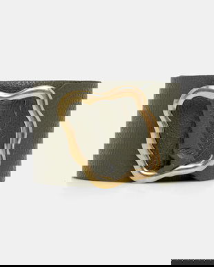 Answear Lab curea de piele culoarea verde