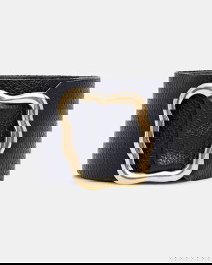 Answear Lab curea de piele culoarea albastru marin