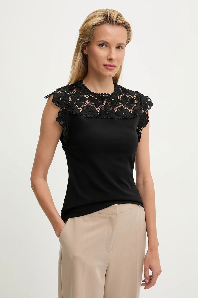 Answear Lab bluza culoarea negru, neted