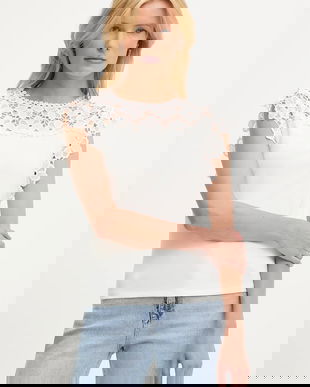 Answear Lab bluza culoarea alb, neted