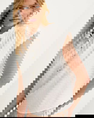 Answear Lab bluza din bumbac culoarea alb, neted