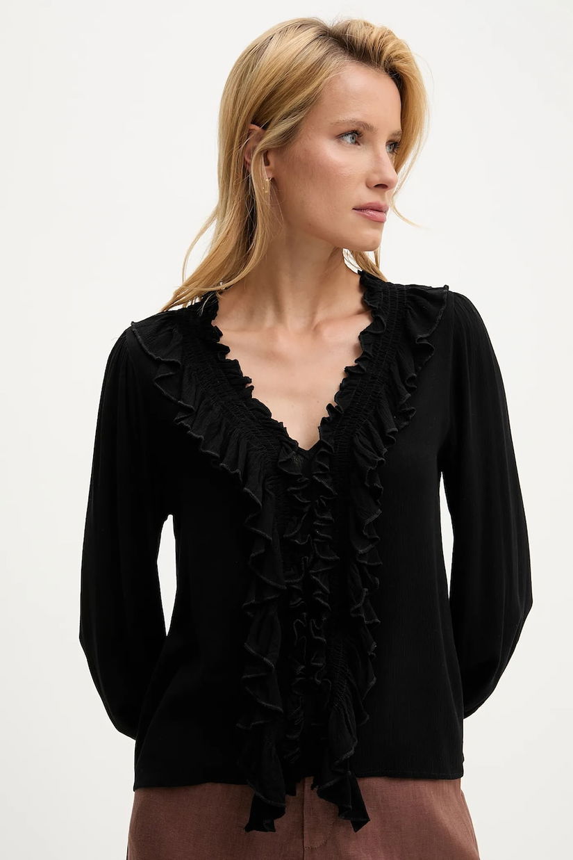 Answear Lab bluza culoarea negru, neted