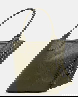 Answear Lab poseta de piele culoarea verde