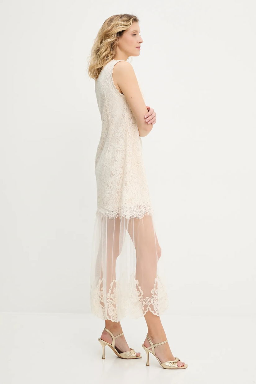 Answear Lab rochie culoarea bej, maxi, evazati