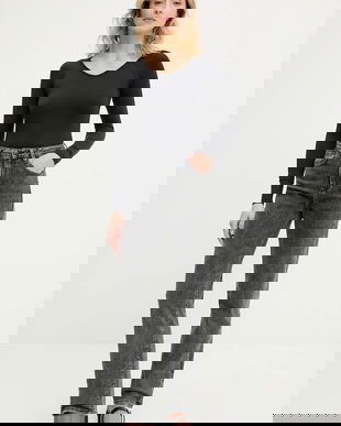 Answear Lab jeansi culoarea gri