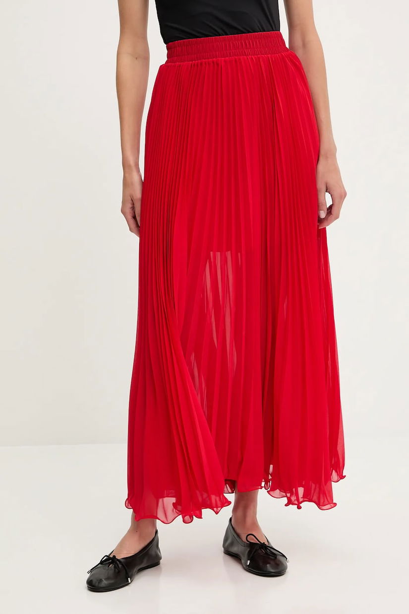 Answear Lab fusta culoarea rosu, maxi, evazati