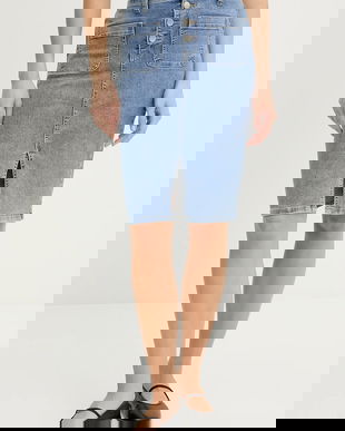 Answear Lab fusta jeans mini, creion