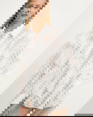 Answear Lab camasa culoarea alb, cu guler clasic, relaxed