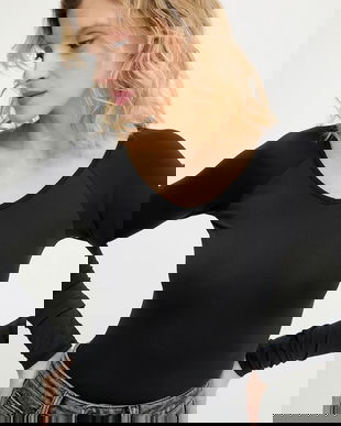 Answear Lab bluza culoarea negru, neted