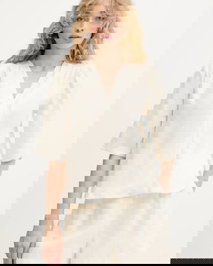 Undress Code cămașă culoarea bej, regular, 948