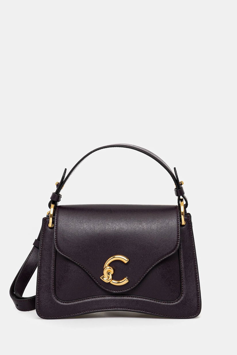 Coccinelle poșetă de piele culoarea negru, E1 SSK 18 02 01