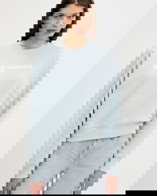 Karl Lagerfeld Jeans bluză culoarea alb, cu imprimeu, A1W20005