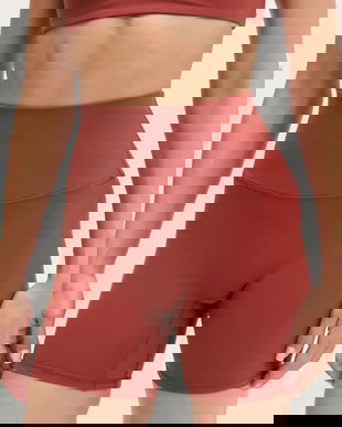 JOYINME pantaloni scurți de yoga Movement culoarea portocaliu, uni, high waist, Szorty.Movement