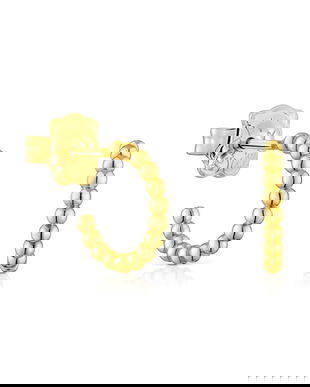 Tous cercei din argint placat cu aur 1004151400